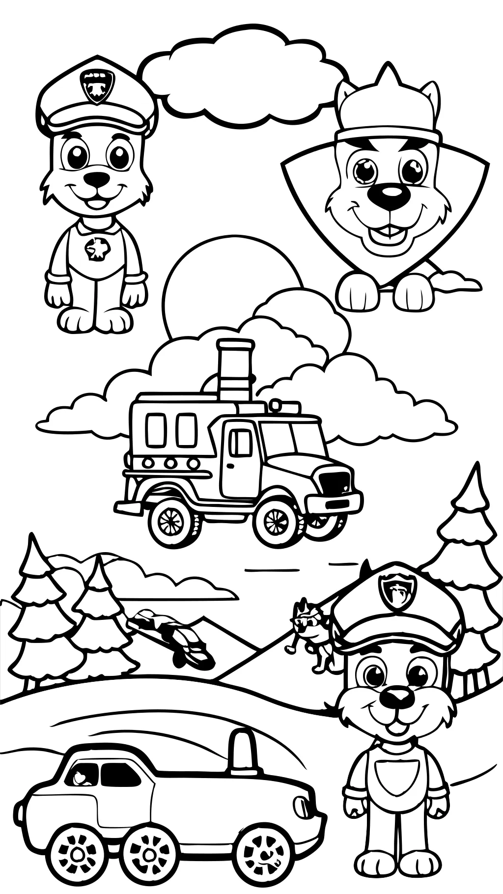 PAGE PAW PATROL.Coloring Page